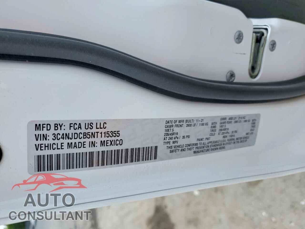 JEEP COMPASS 2022 - 3C4NJDCB5NT115355