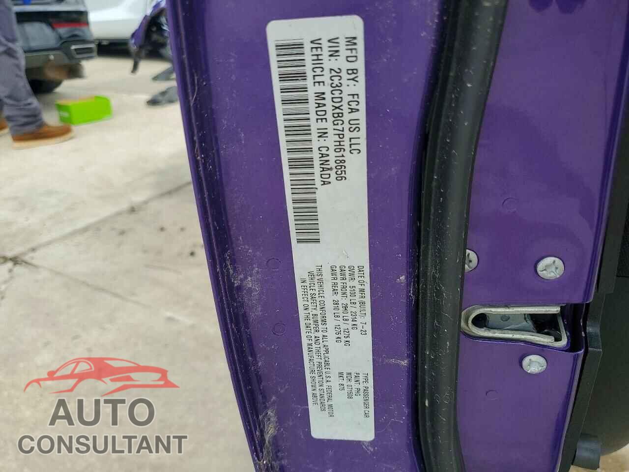 DODGE CHARGER 2023 - 2C3CDXBG7PH618656