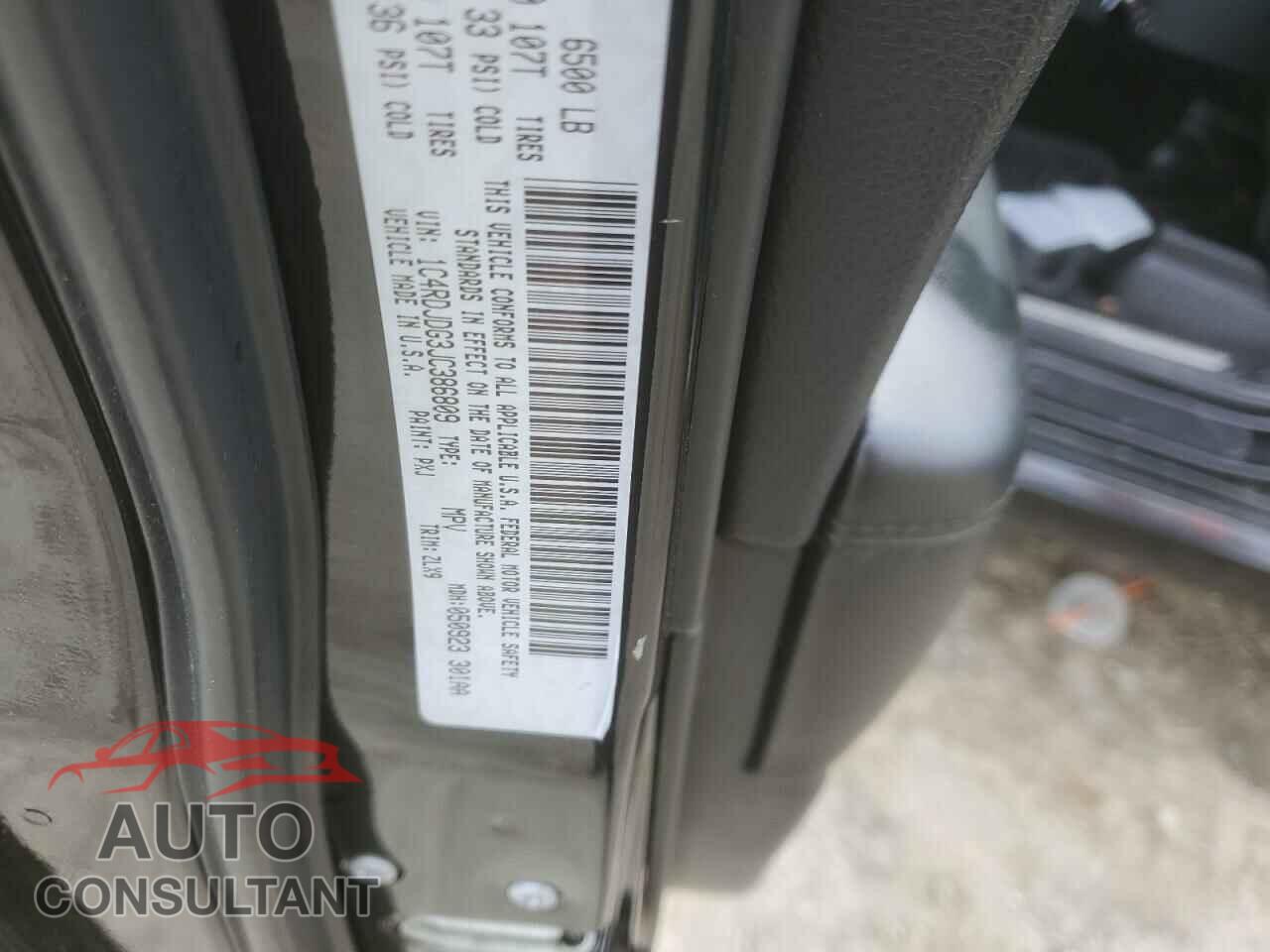 DODGE DURANGO 2018 - 1C4RDJDG3JC386809