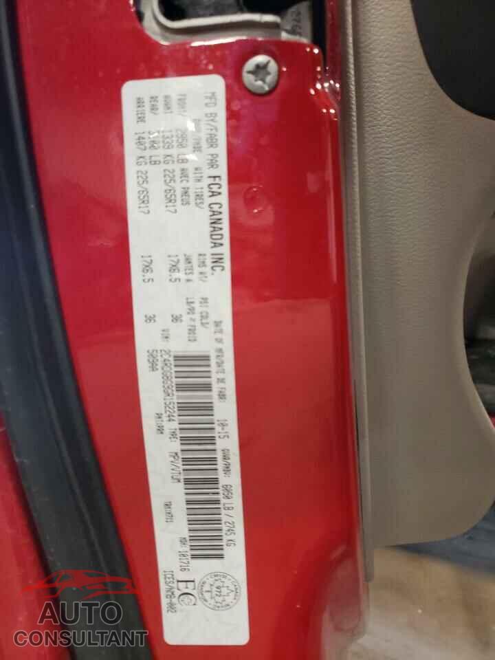 DODGE CARAVAN 2016 - 2C4RDGBG9GR152244