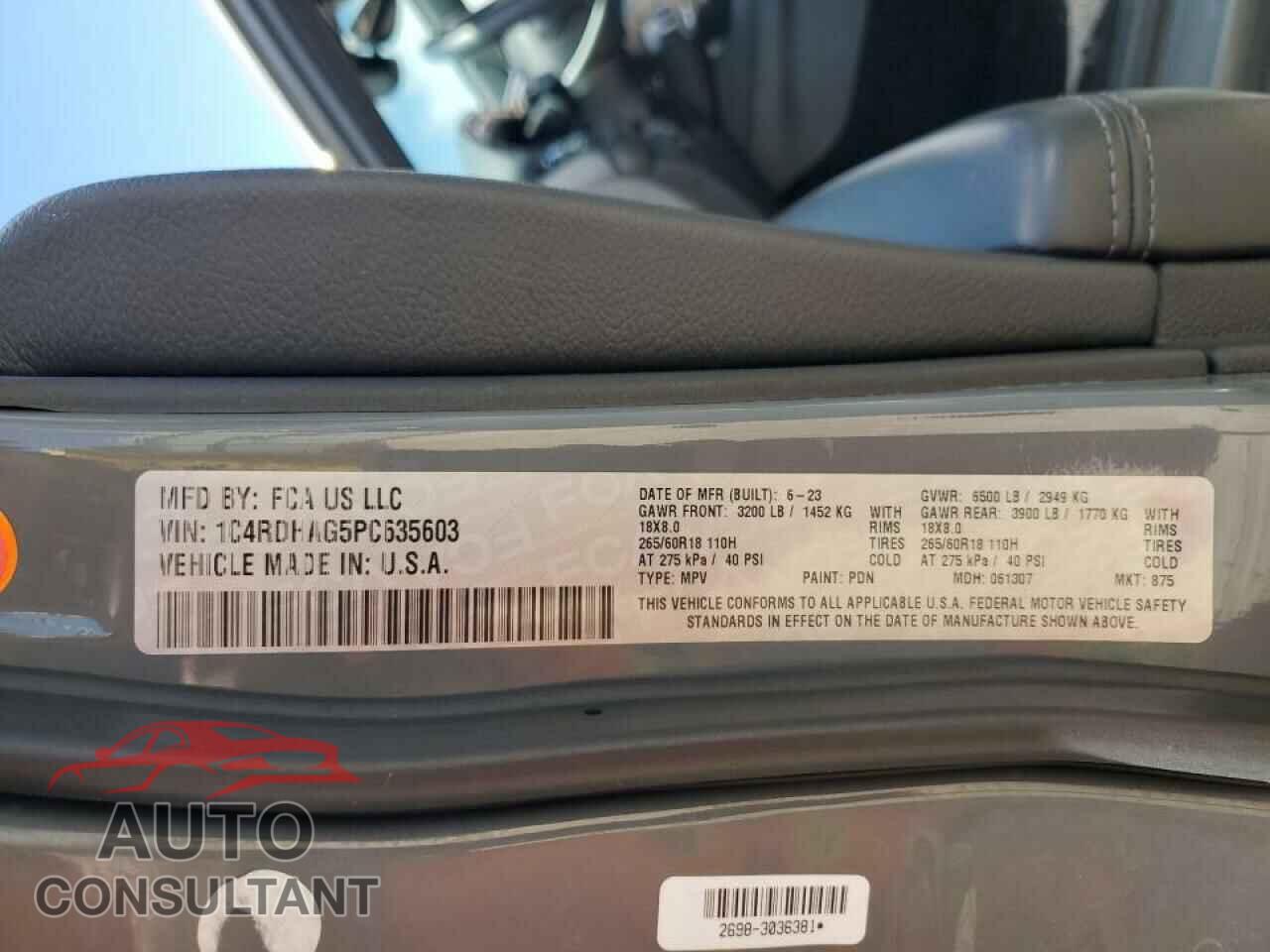 DODGE DURANGO 2023 - 1C4RDHAG5PC635603