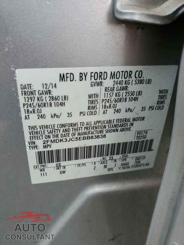 FORD EDGE 2014 - 2FMDK3JC5EBB83838