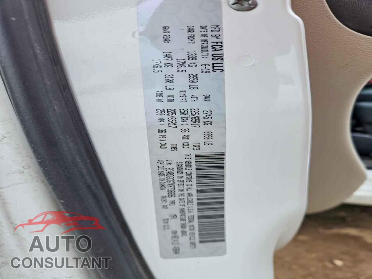 DODGE CARAVAN 2019 - 2C4RDGCG7KR736696