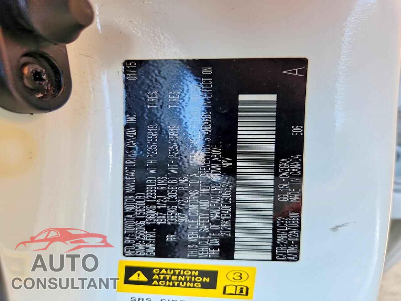 LEXUS RX350 2015 - 2T2BK1BA0FC305524