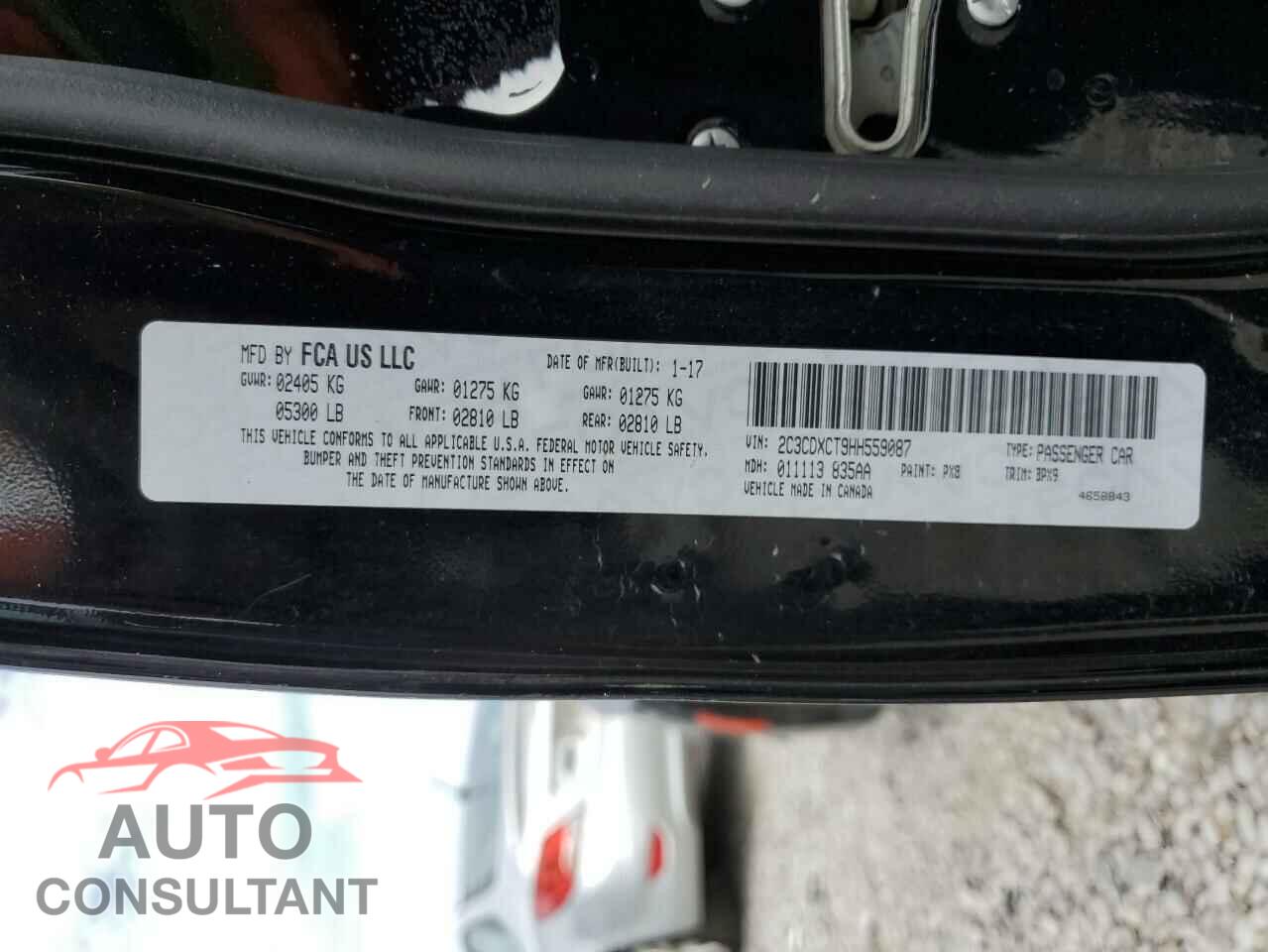 DODGE CHARGER 2017 - 2C3CDXCT9HH559087