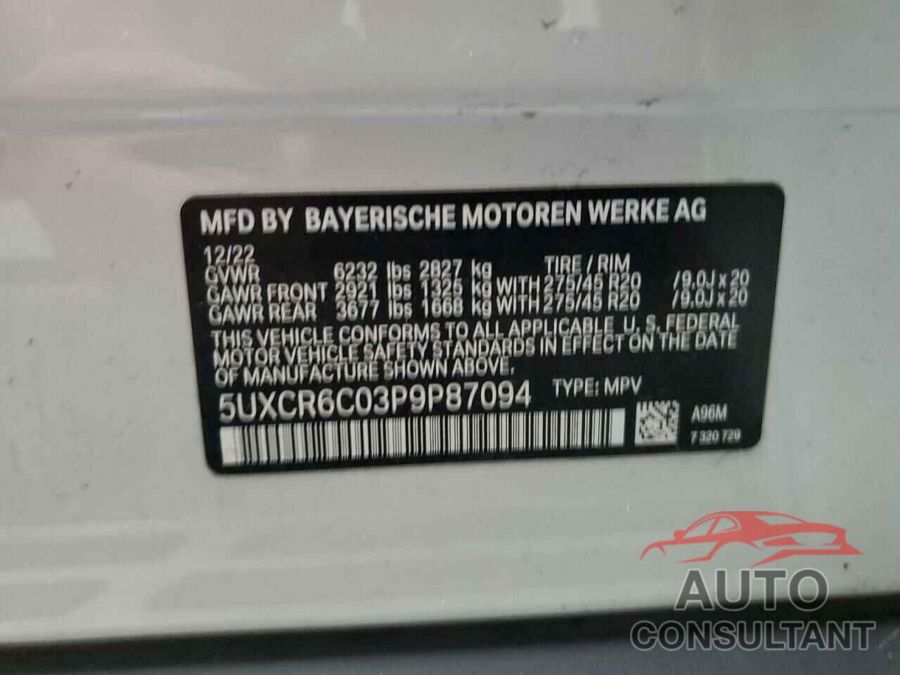 BMW X5 2023 - 5UXCR6C03P9P87094