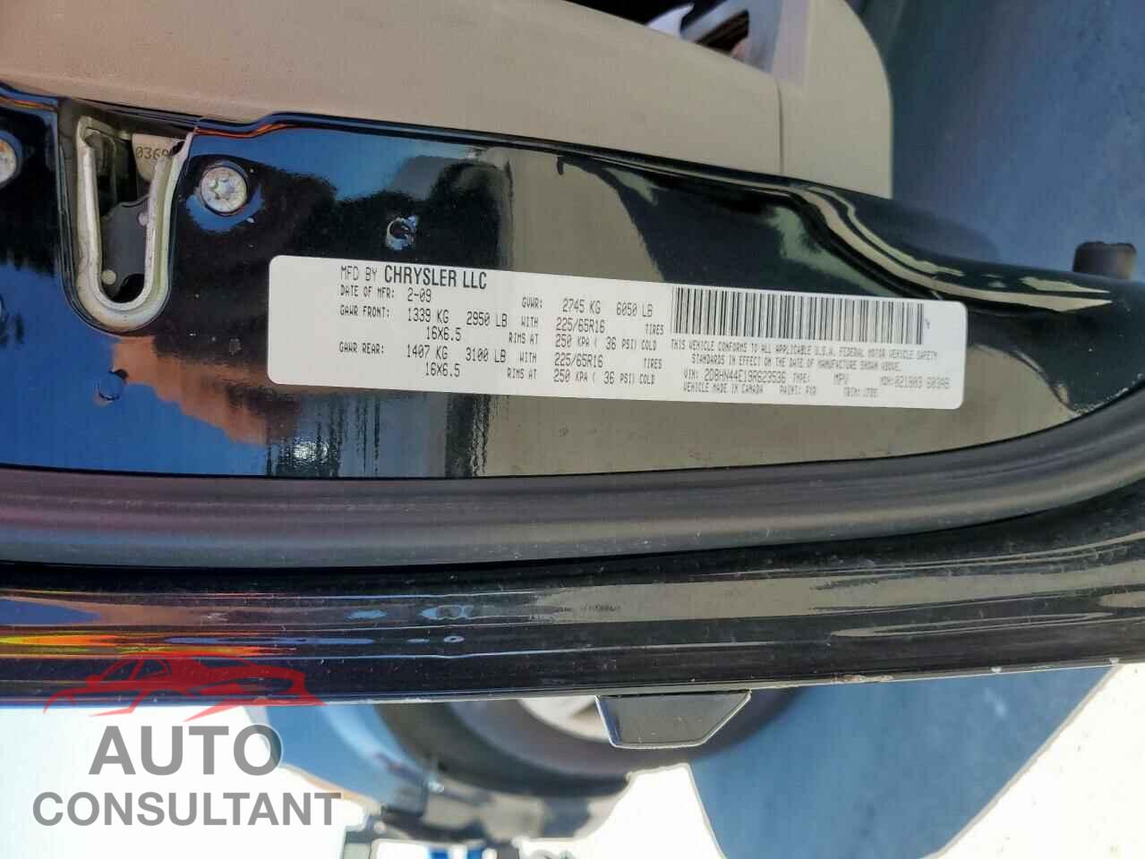 DODGE CARAVAN 2009 - 2D8HN44E19R623536