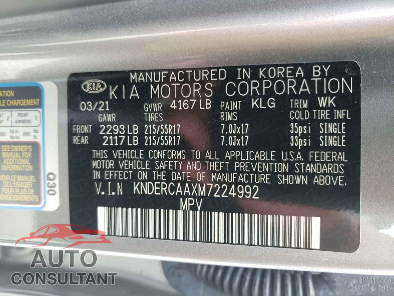 KIA SELTOS 2021 - KNDERCAAXM7224992