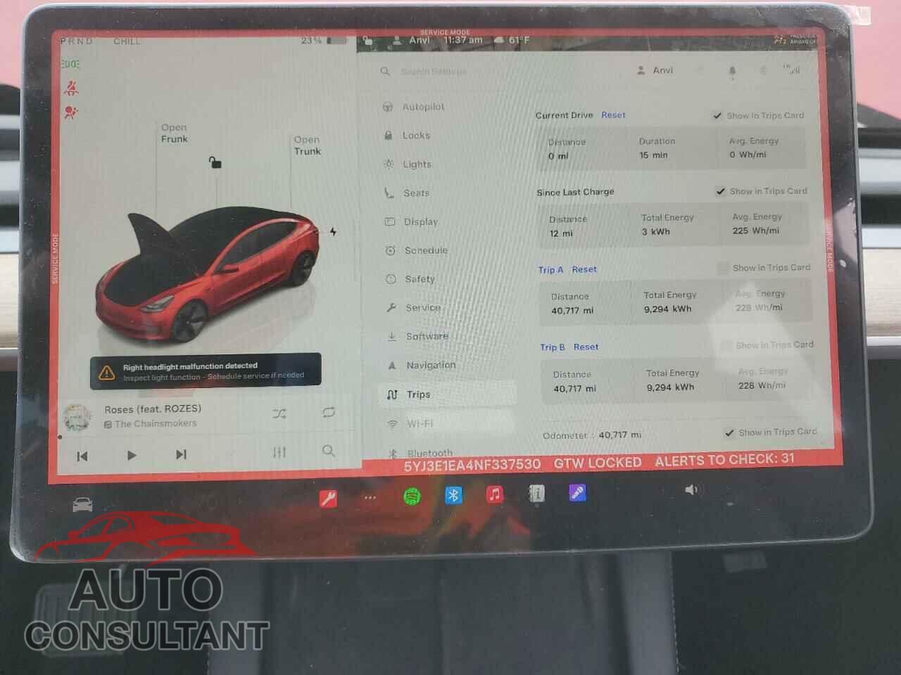 TESLA MODEL 3 2022 - 5YJ3E1EA4NF337530