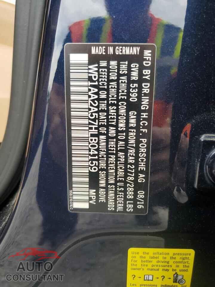PORSCHE MACAN 2017 - WP1AA2A57HLB04159