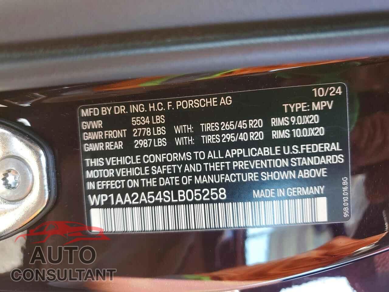 PORSCHE MACAN 2025 - WP1AA2A54SLB05258