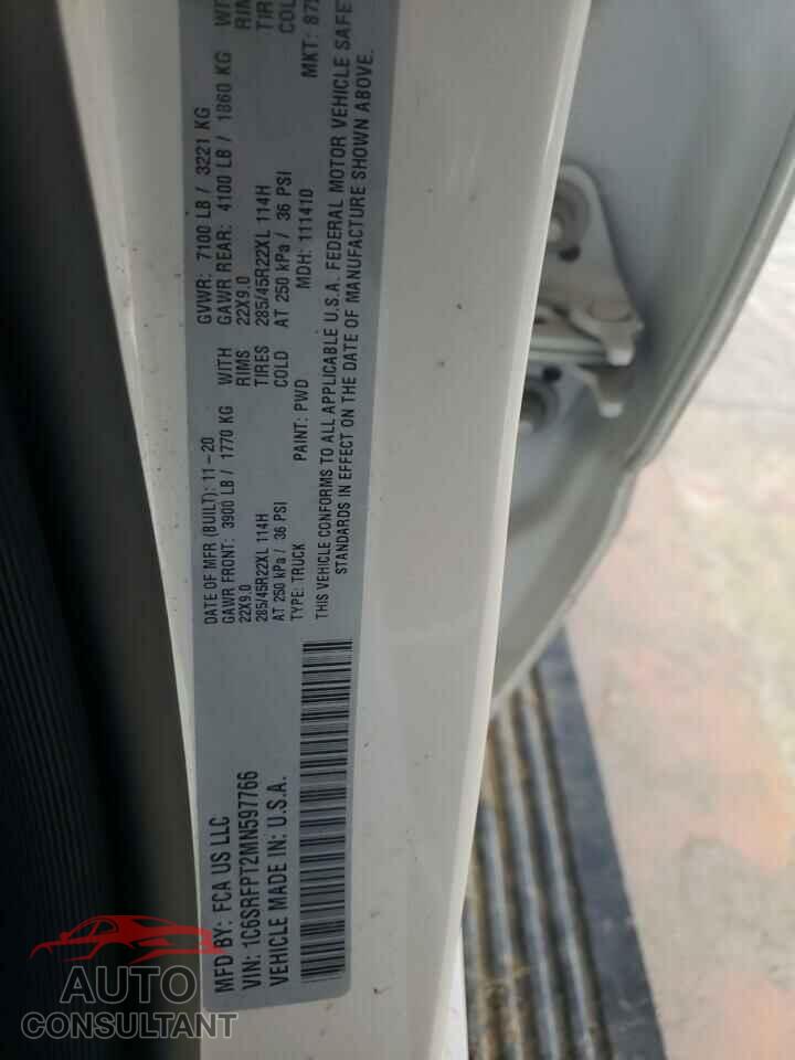 RAM 1500 2021 - 1C6SRFPT2MN597766