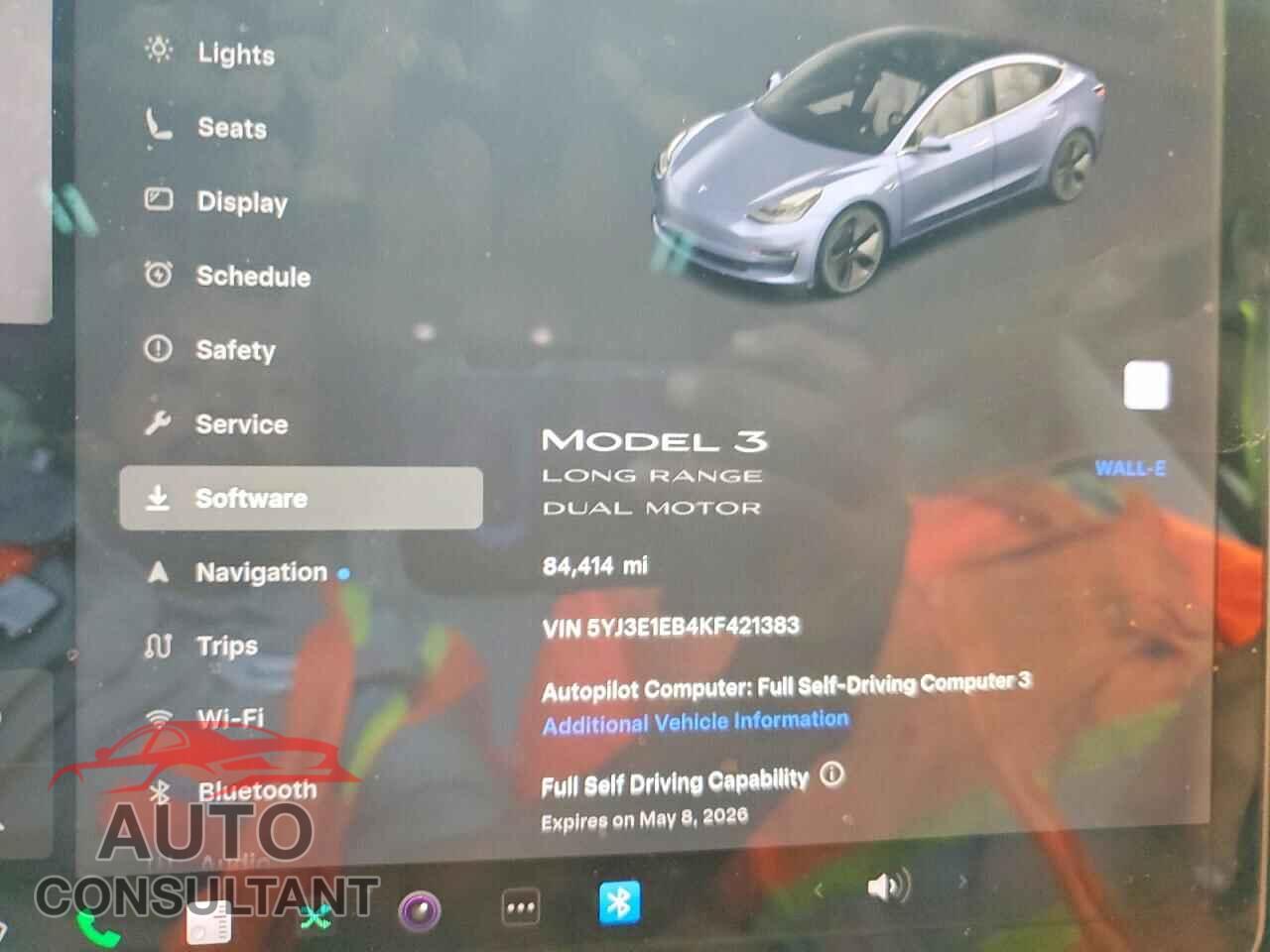 TESLA MODEL 3 2019 - 5YJ3E1EB4KF421383
