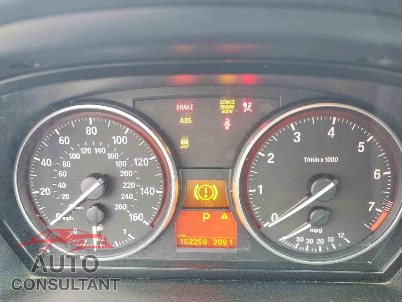 BMW 3 SERIES 2012 - WBAUT9C54CA192412