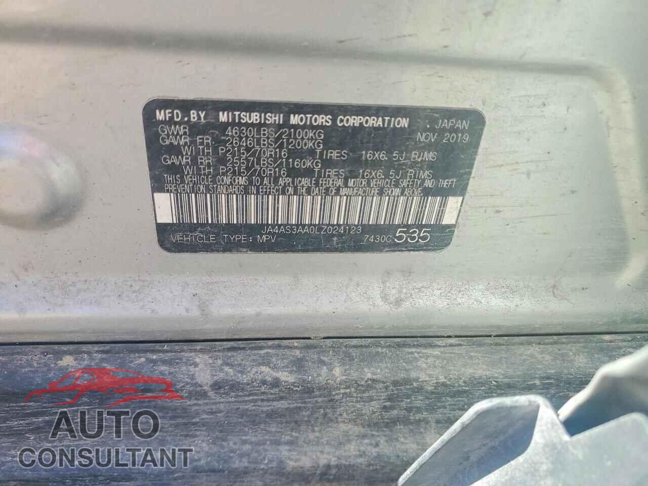 MITSUBISHI ECLIPSE 2020 - JA4AS3AA0LZ024123