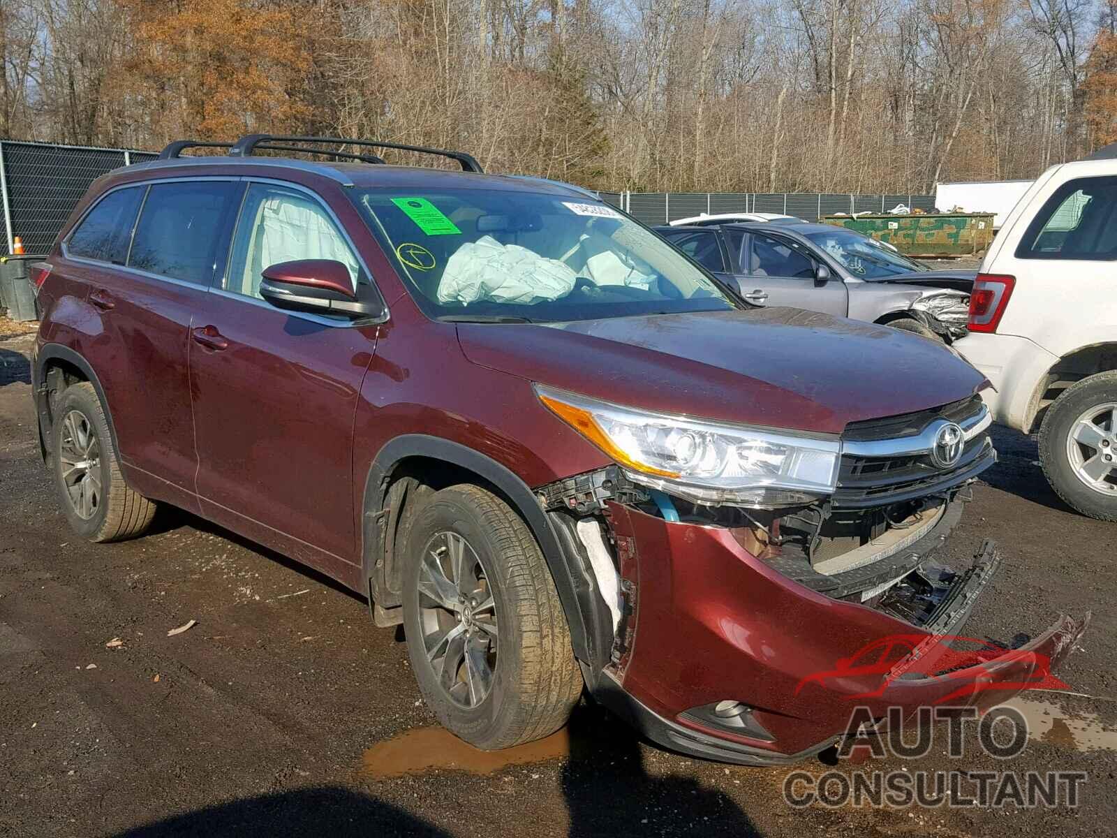 TOYOTA HIGHLANDER 2016 - 5TDJKRFH4GS254866