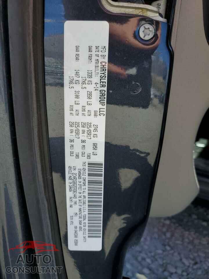 DODGE CARAVAN 2014 - 2C4RDGBG2ER361449
