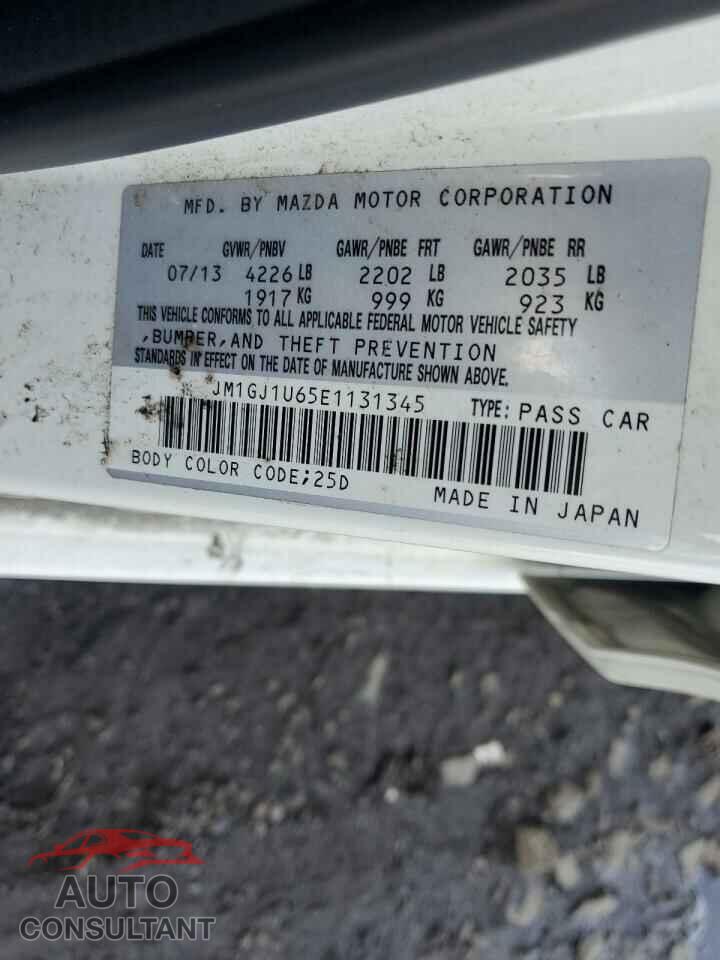 MAZDA 6 2014 - JM1GJ1U65E1131345