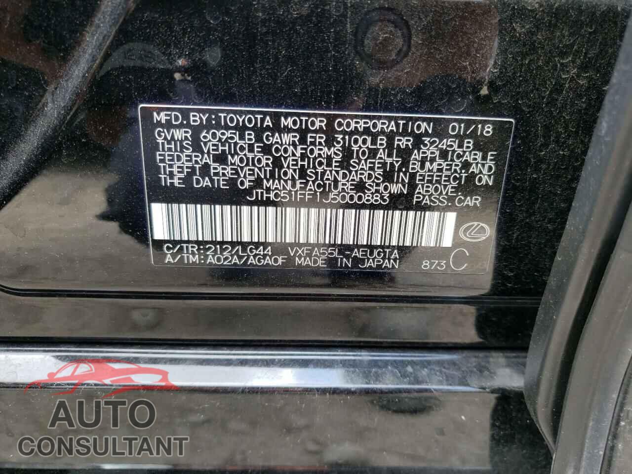 LEXUS LS500 2018 - JTHC51FF1J5000883