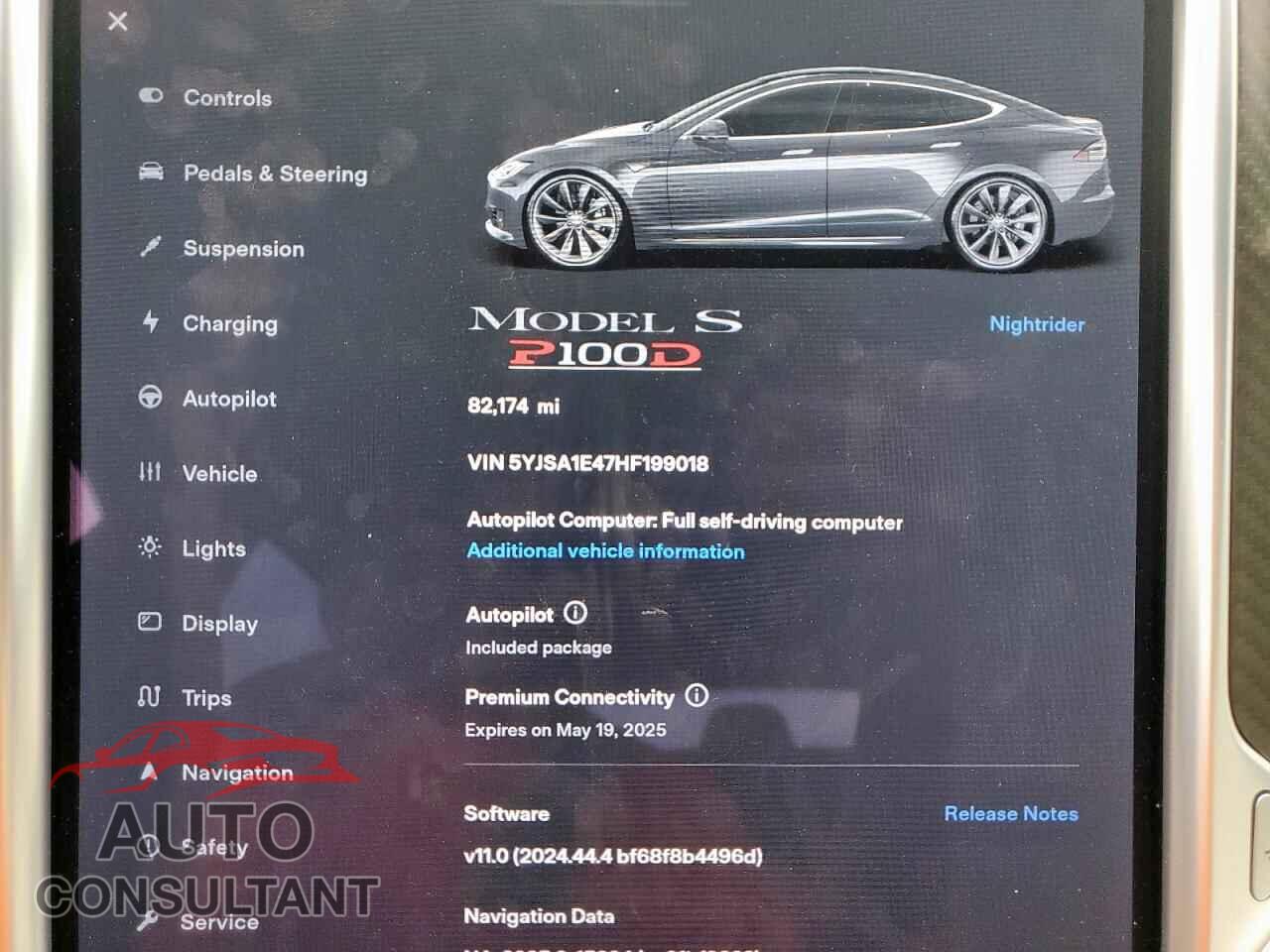 TESLA MODEL S 2017 - 5YJSA1E47HF199018