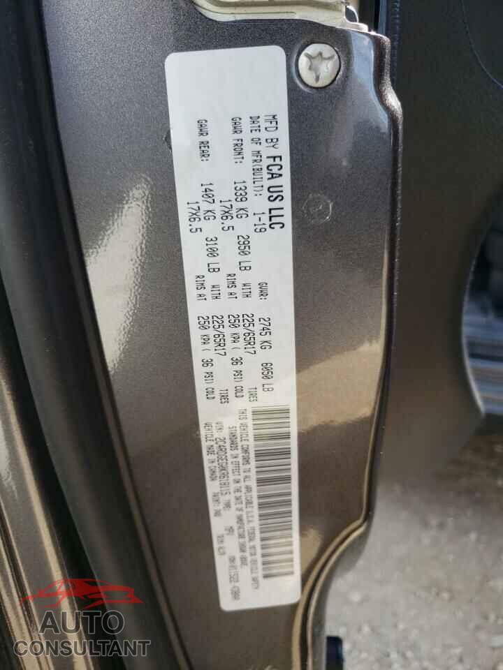 DODGE CARAVAN 2019 - 2C4RDGEG0KR618115