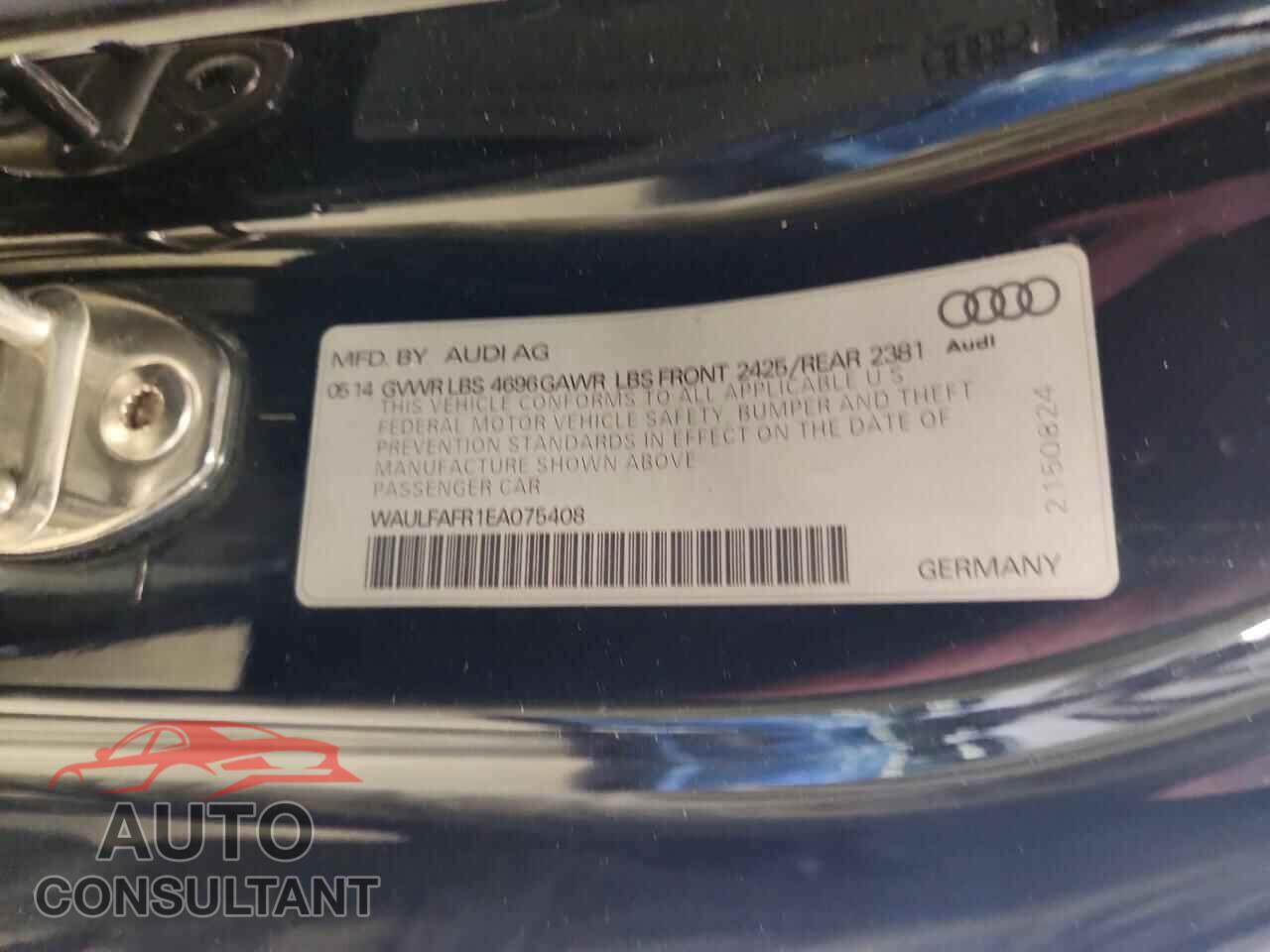 AUDI A5 2014 - WAULFAFR1EA075408