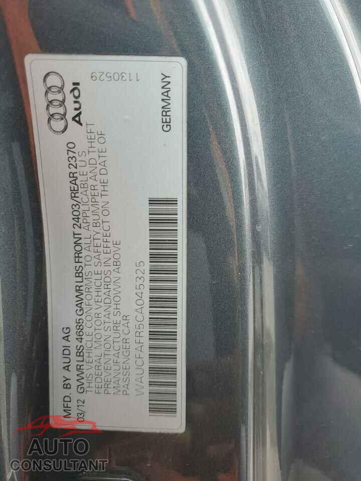 AUDI A5 2012 - WAUCFAFR5CA045325