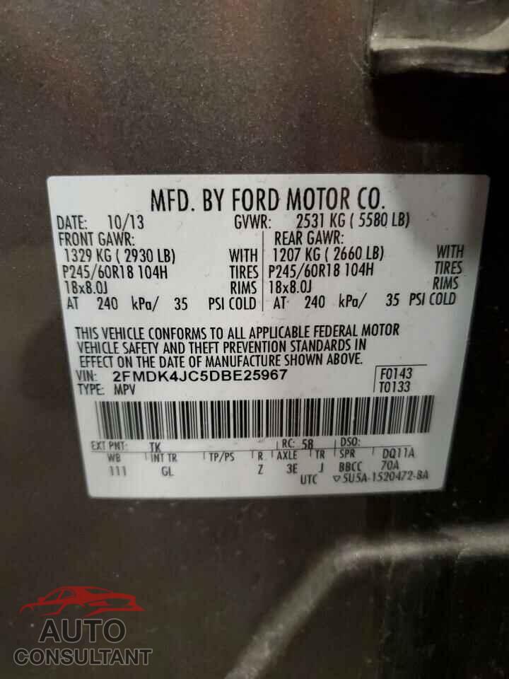 FORD EDGE 2013 - 2FMDK4JC5DBE25967