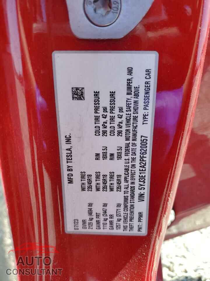 TESLA MODEL 3 2023 - 5YJ3E1EA2PF620057