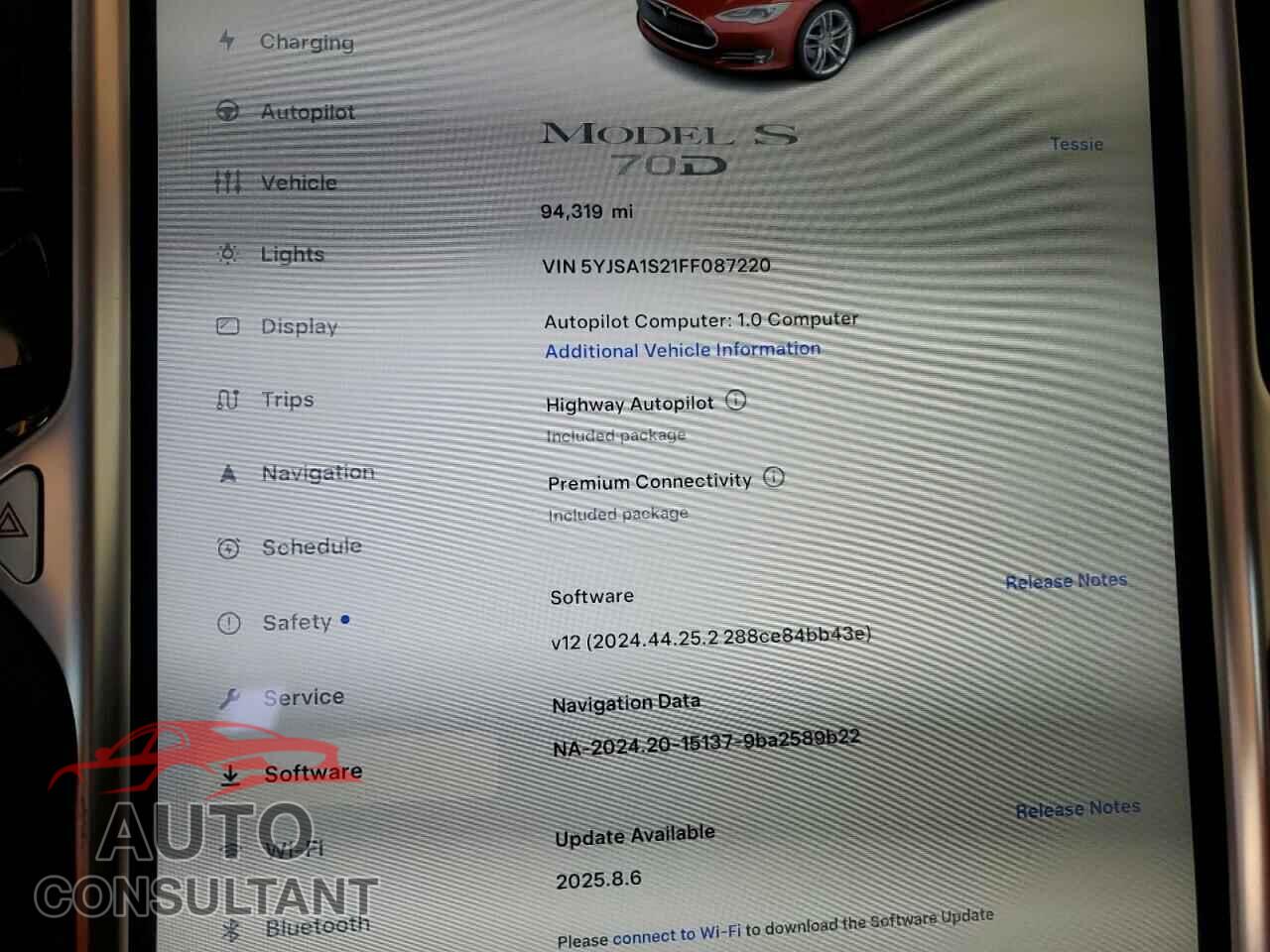 TESLA MODEL S 2015 - 5YJSA1S21FF087220