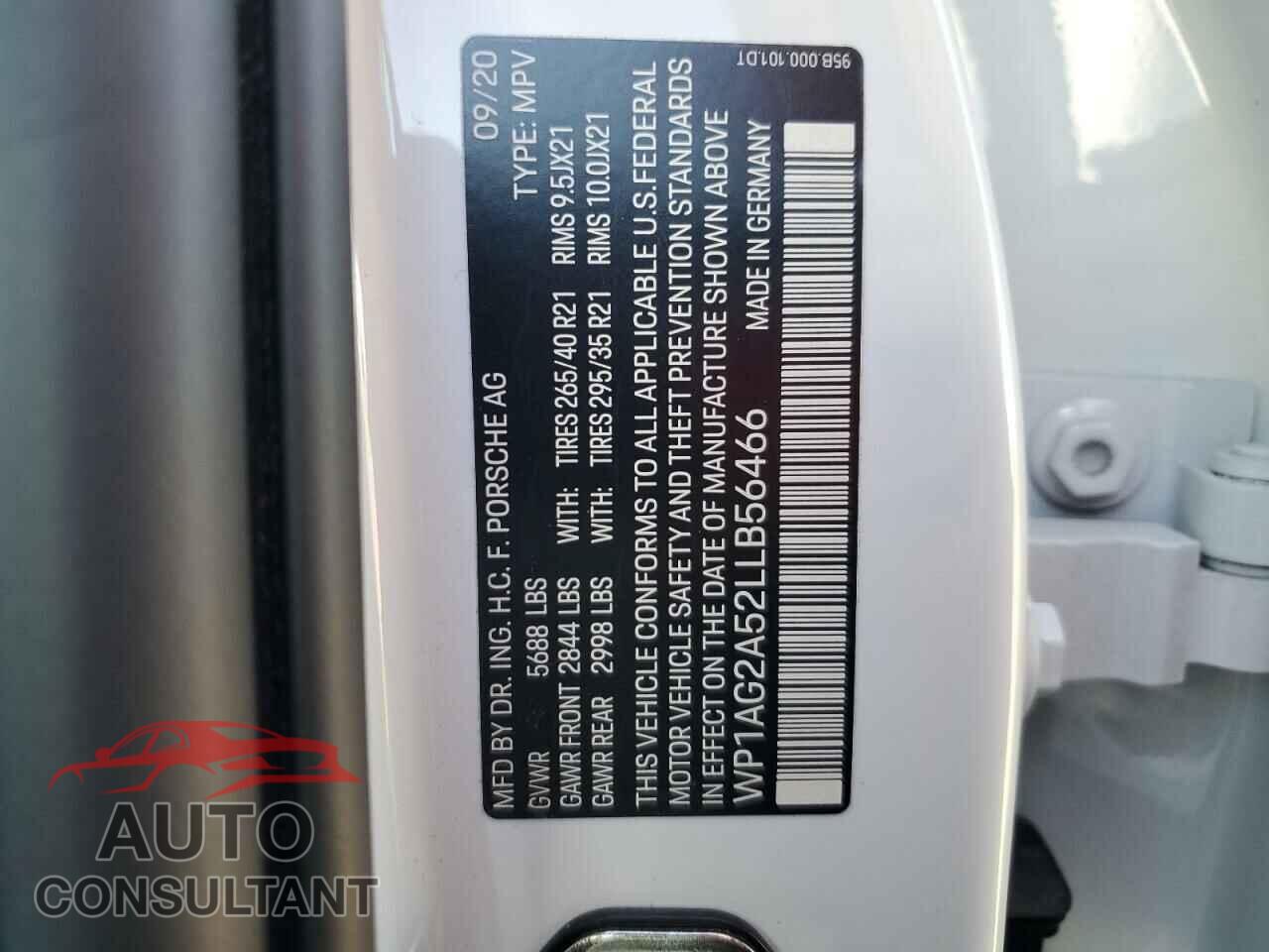PORSCHE MACAN 2020 - WP1AG2A52LLB56466