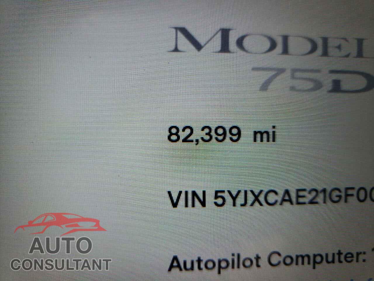 TESLA MODEL X 2016 - 5YJXCAE21GF008643