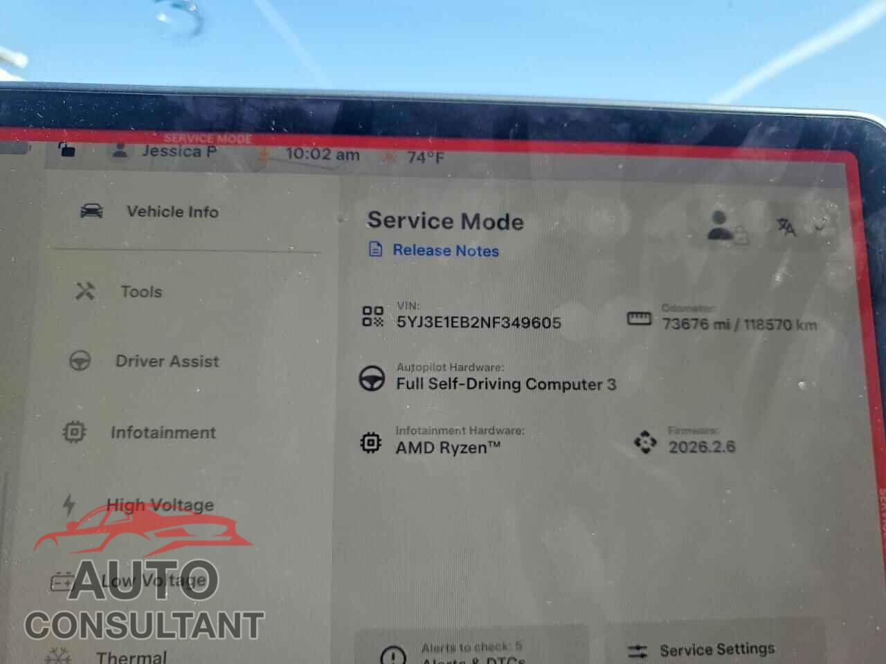 TESLA MODEL 3 2022 - 5YJ3E1EB2NF349605