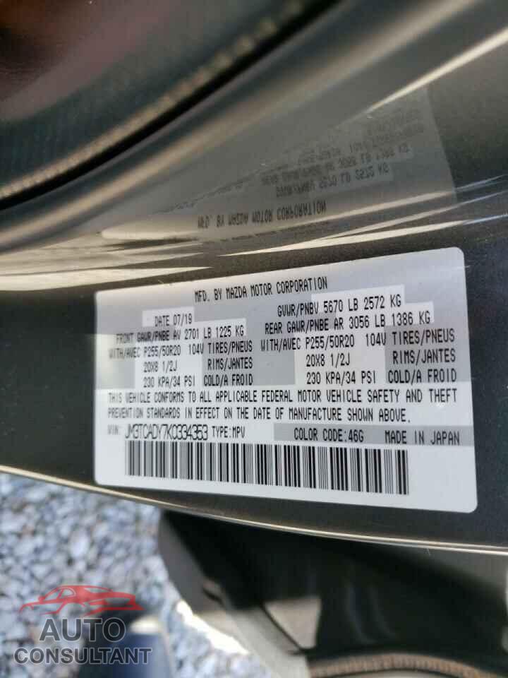 MAZDA CX-9 2019 - JM3TCADY7K0334353