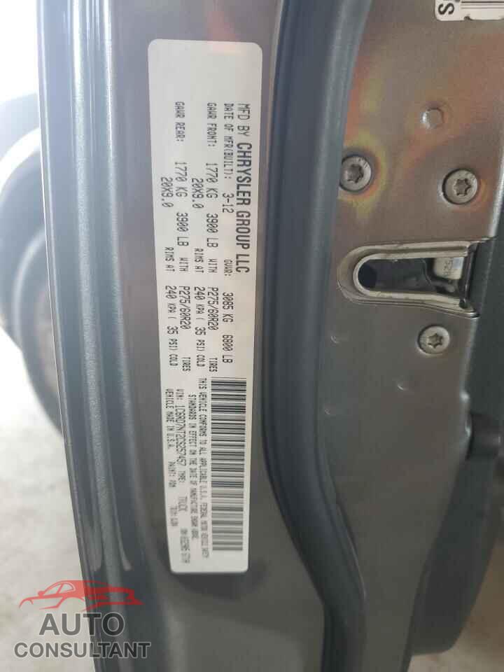 DODGE RAM 1500 2012 - 1C6RD7NT2CS257457