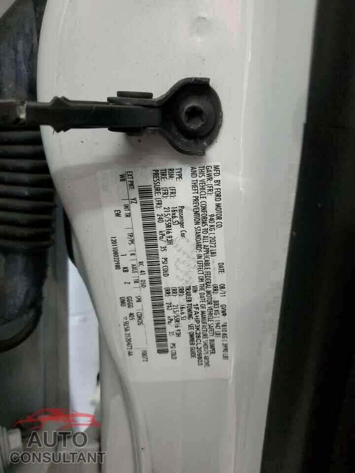 FORD FOCUS 2012 - 1FAHP3K28CL209803