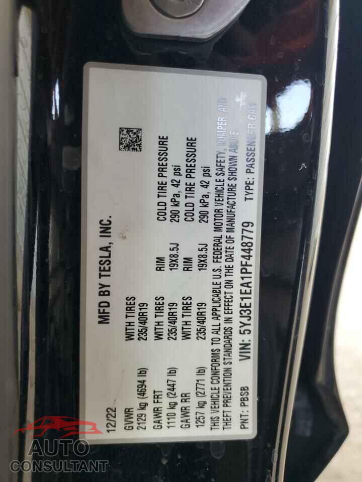 TESLA MODEL 3 2023 - 5YJ3E1EA1PF448779