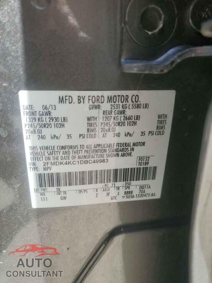 FORD EDGE 2013 - 2FMDK4KC1DBC49983