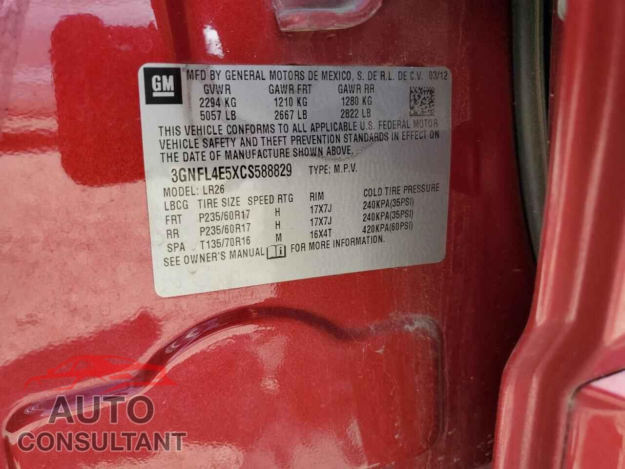 CHEVROLET CAPTIVA 2012 - 3GNFL4E5XCS588829