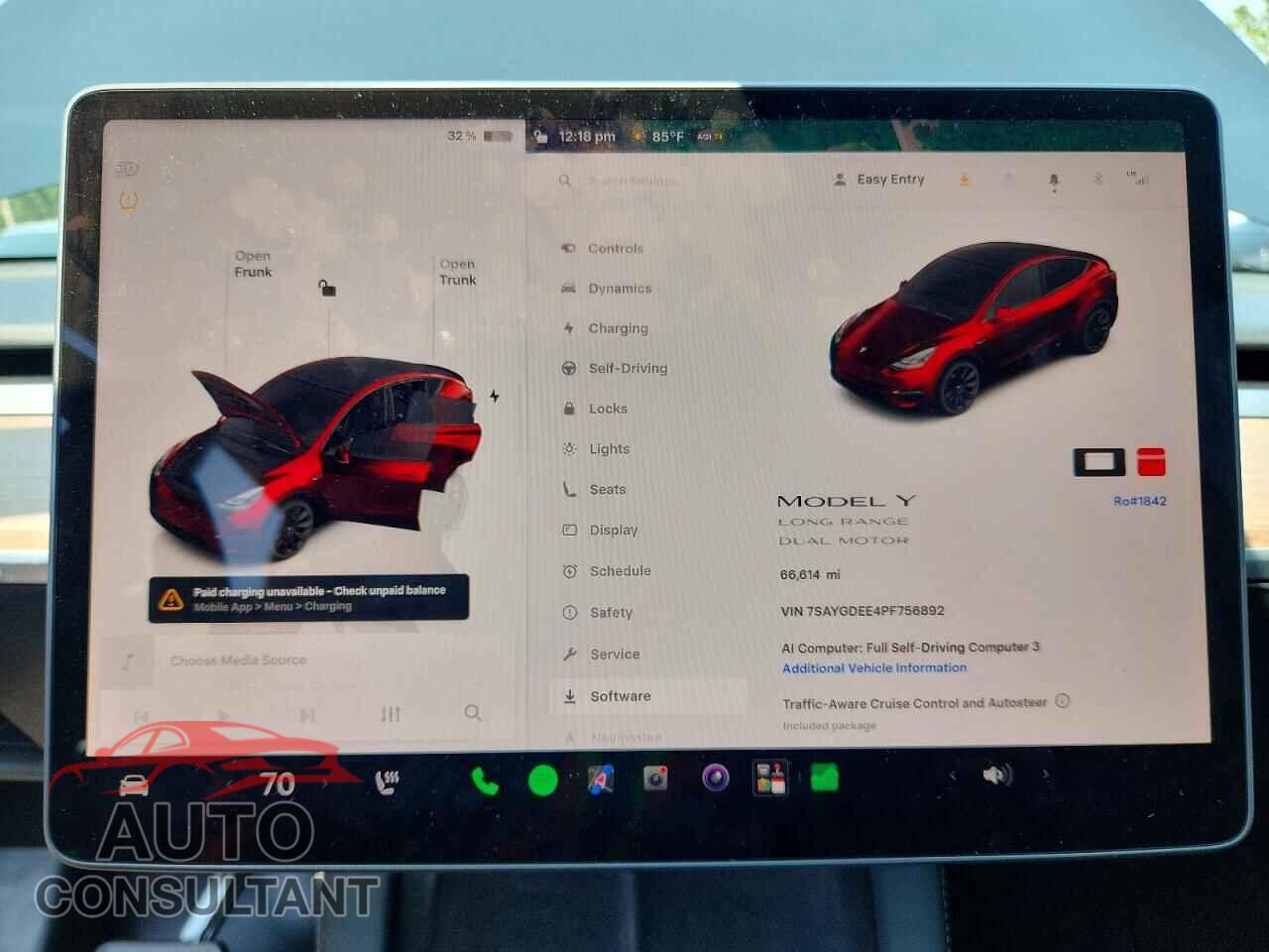 TESLA MODEL Y 2023 - 7SAYGDEE4PF756892