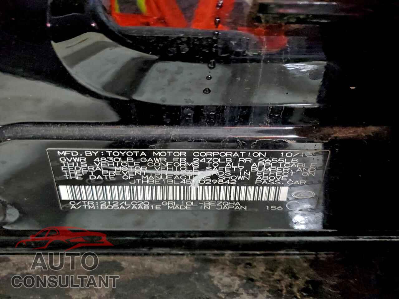 LEXUS GS350 2014 - JTHBE1BL4E5029842