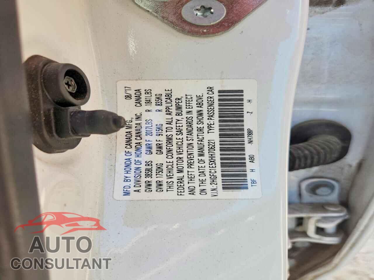 HONDA CIVIC 2017 - 2HGFC1E5XHH706221