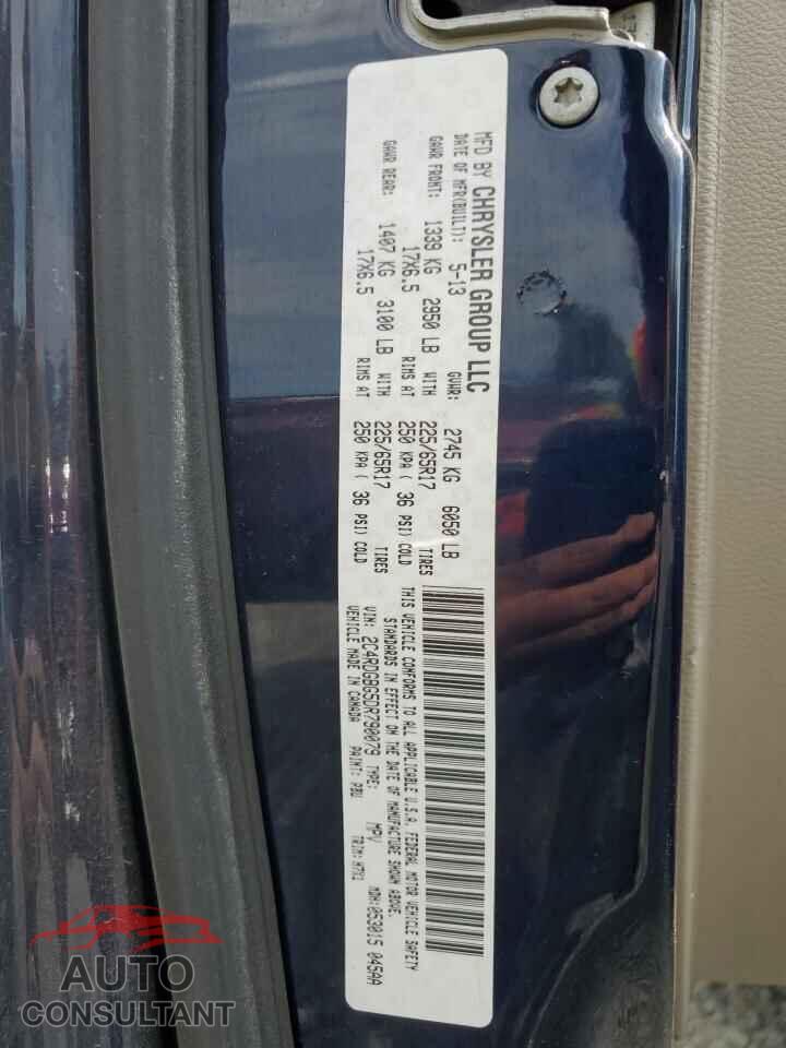 DODGE CARAVAN 2013 - 2C4RDGBG5DR790079