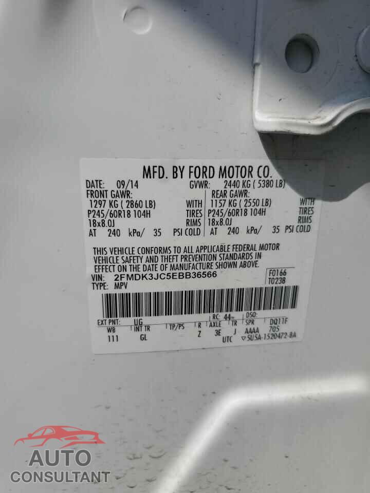FORD EDGE 2014 - 2FMDK3JC5EBB36566