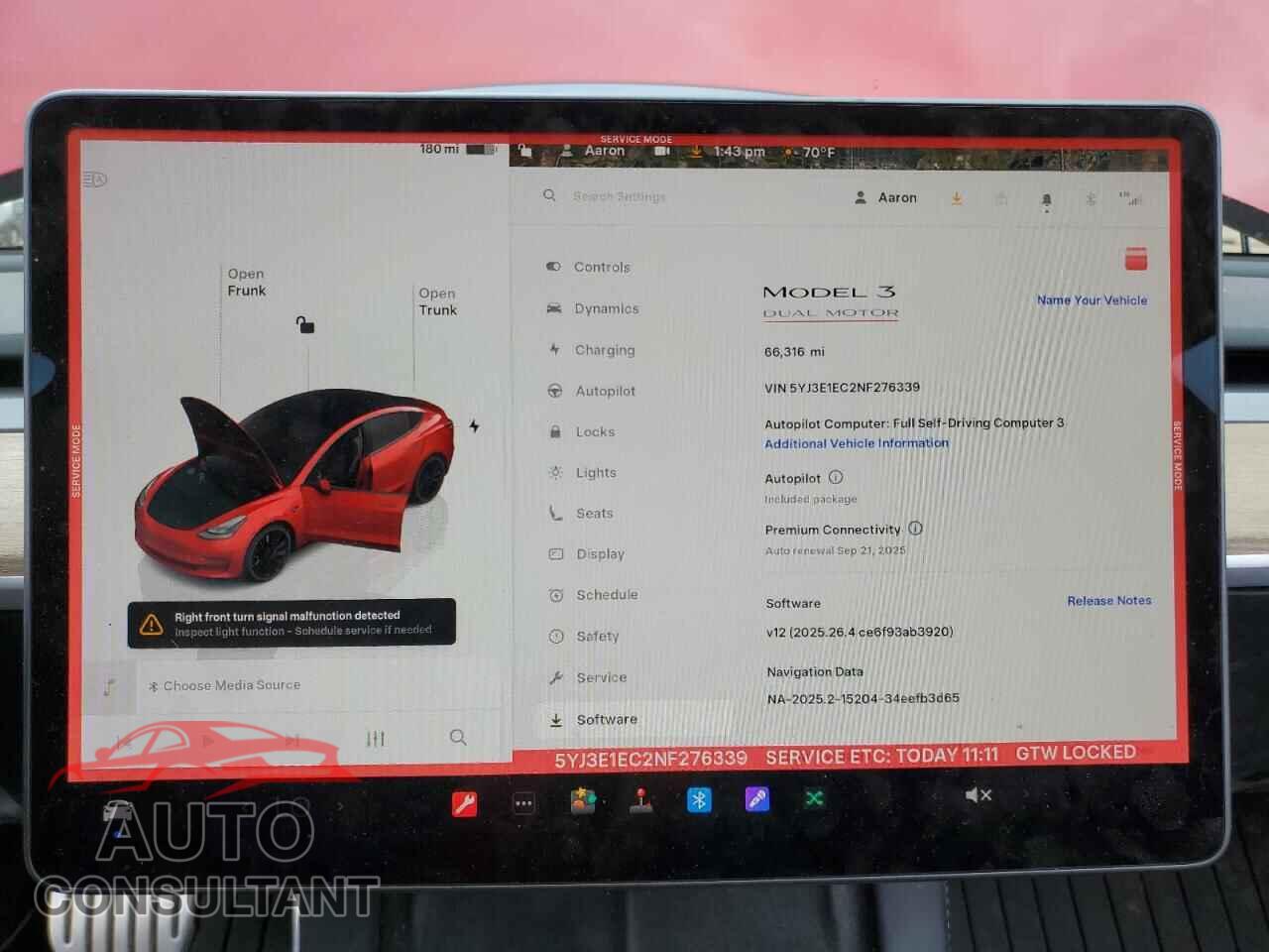 TESLA MODEL 3 2022 - 5YJ3E1EC2NF276339