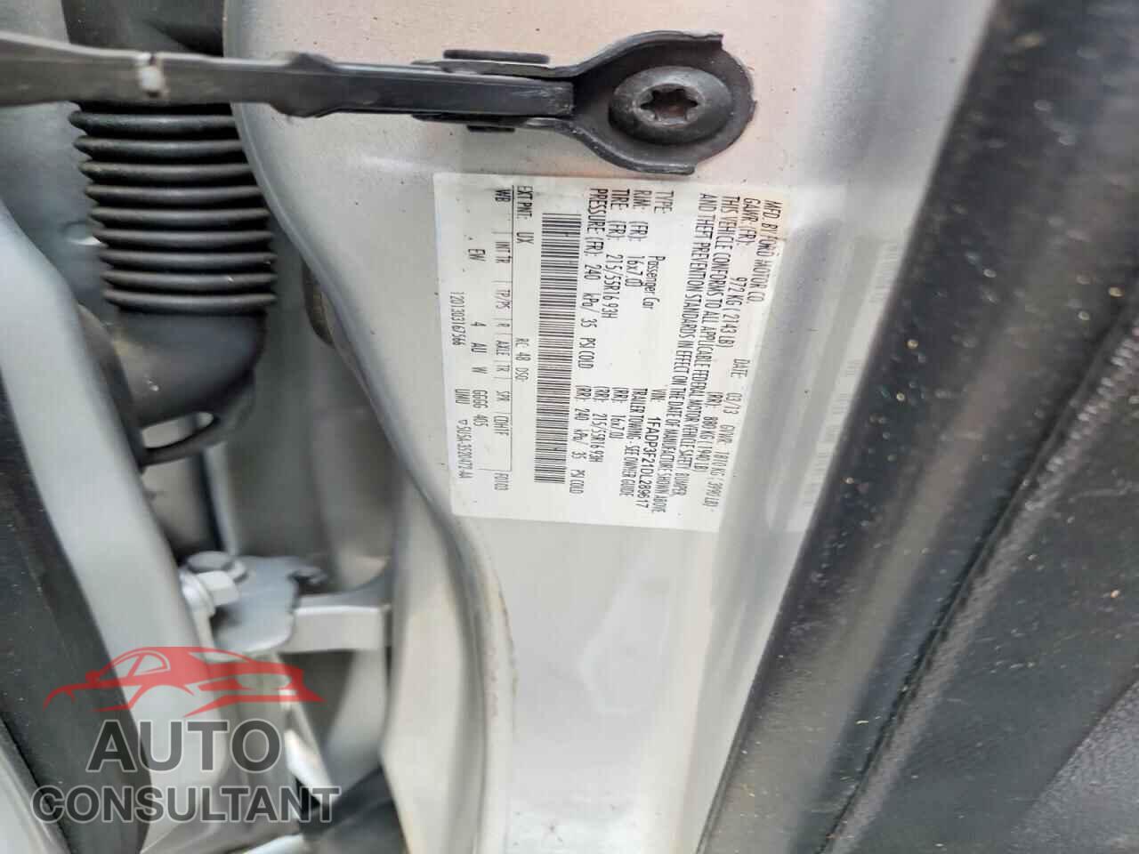 FORD FOCUS 2013 - 1FADP3F21DL289617
