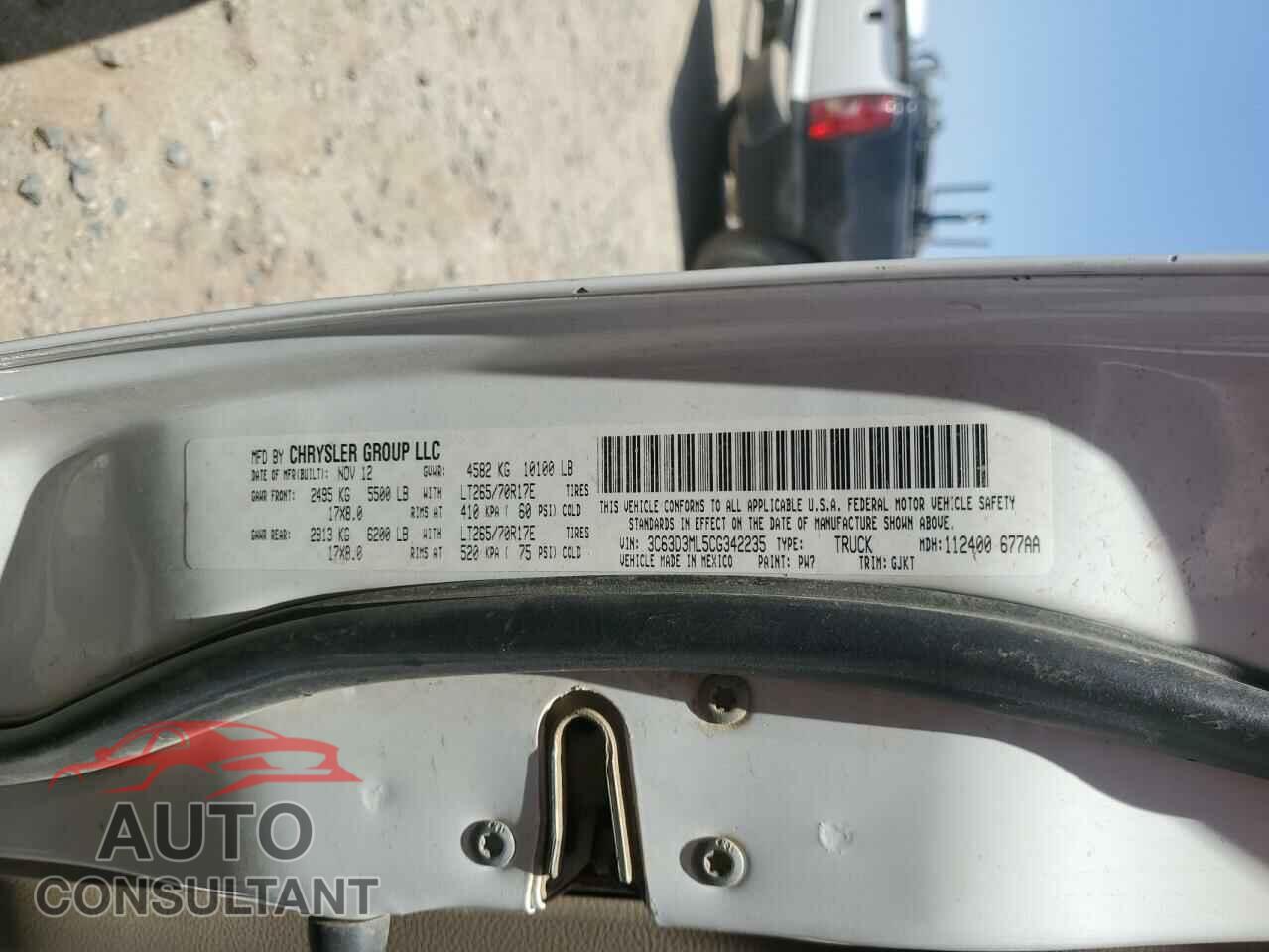 DODGE RAM 3500 2012 - 3C63D3ML5CG342235