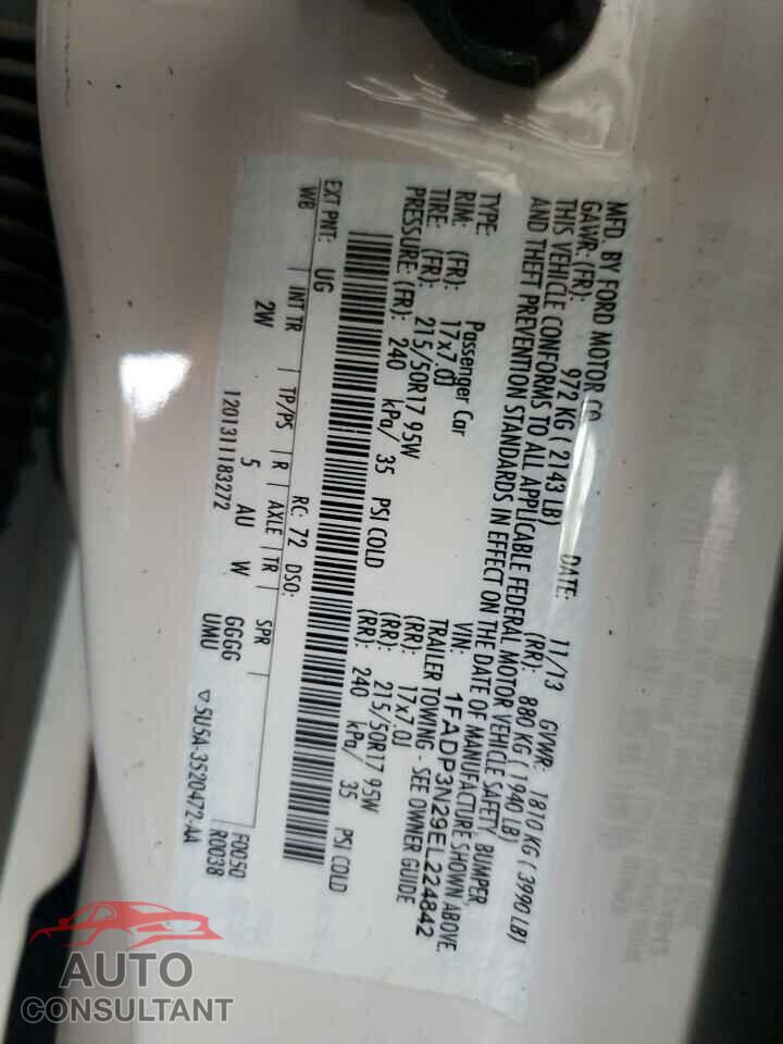 FORD FOCUS 2014 - 1FADP3N29EL224842