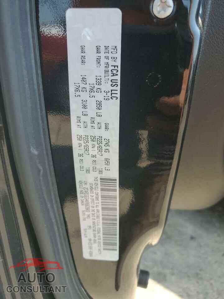 DODGE CARAVAN 2019 - 2C4RDGEG4KR663803