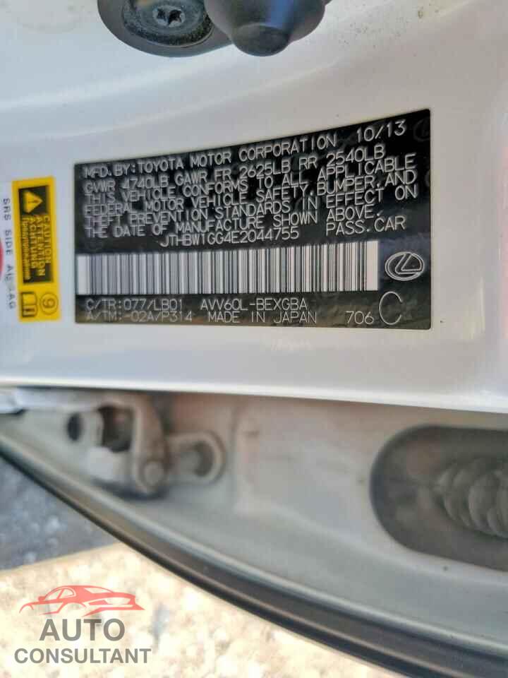 LEXUS ES300 2014 - JTHBW1GG4E2044755